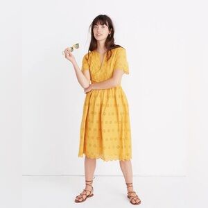 Madewell | Scalloped Eyelet Midi Dress